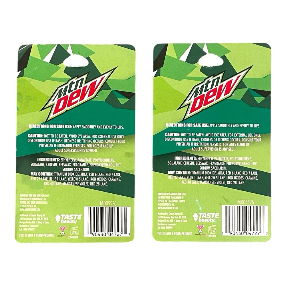 Lot of 2 Mt Dew Flavored Lip Balm Mini Bottle Soda Pop .16 Oz Fun NEW - Picture 2 of 14